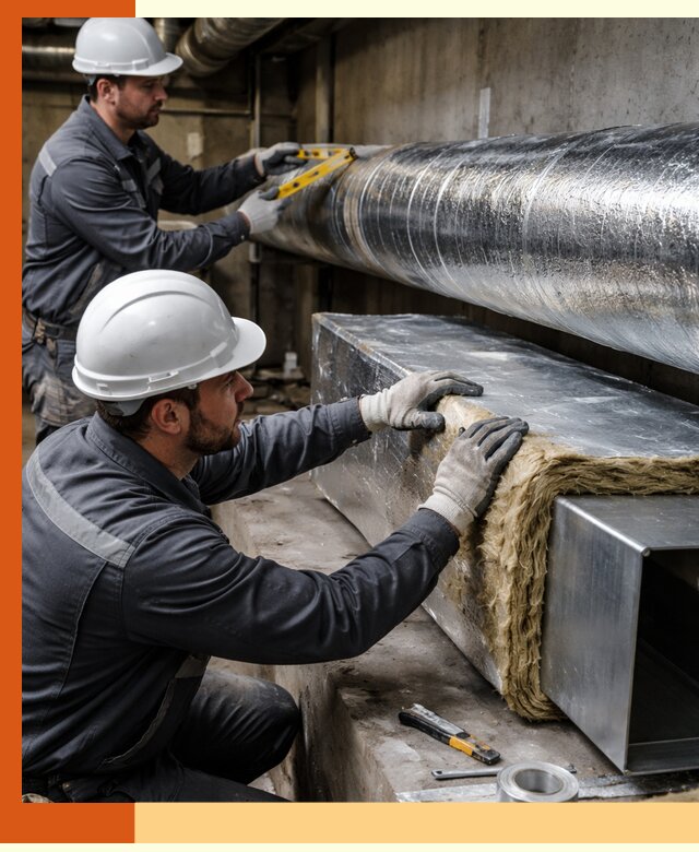 Профессиональное утепление воздуховодов и теплоизоляция в Сорочинске