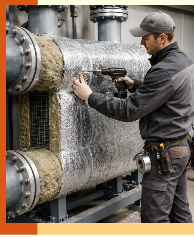 Утепление теплообменника в Сорочинске — профессиональная теплоизоляция оборудования