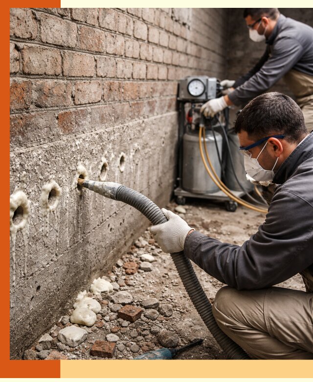 Заполнение колодцевой кладки ППУ в Сорочинске быстро и герметично