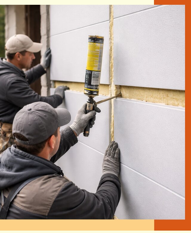 Утепление сэндвич панелей ППУ в Сорочинске от 4338 руб. за м2 | ТепломастерСрч