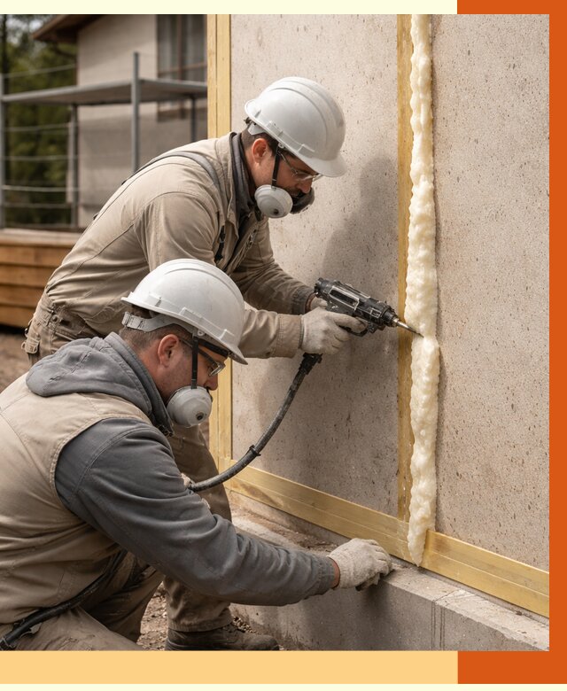 Утепление сип панелей ППУ в Сорочинске от 4957 руб. под ключ | ТепломастерСрч