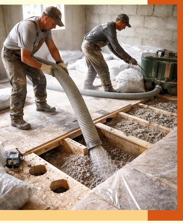 Заполнение пустот перекрытий в Сорочинске от 4648 руб. под ключ | ТепломастерСрч