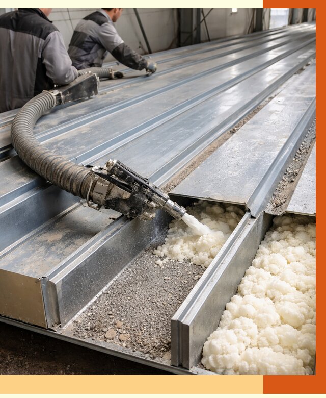 Заполнение пустот кровельных панелей в Сорочинске от 7436 руб. под ключ | ТепломастерСрч