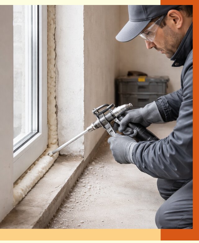 Герметизация стыков ППУ в Сорочинске от 1704 руб. за м2 — утепление примыканий под ключ | ТепломастерСрч