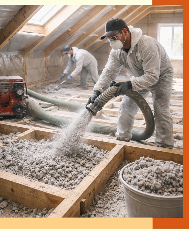 Утепление эковатой в Сорочинске от 3047 руб./м2 — монтаж и задувка | ТепломастерСрч