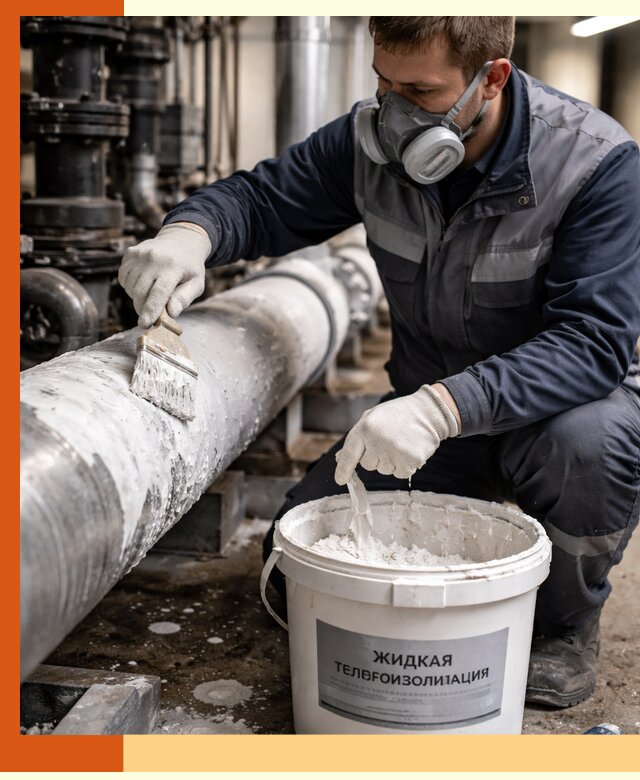Утепление оборудования жидкой теплоизоляцией в Сорочинске