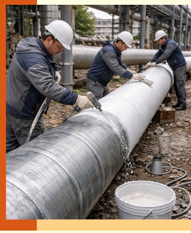 Утепление теплотрассы жидкой теплоизоляцией в Сорочинске