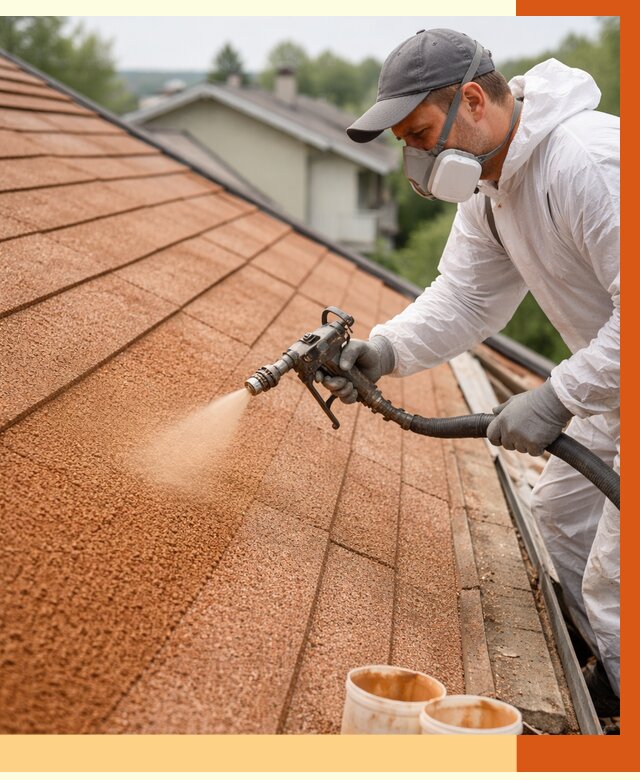 Утепление кровли жидкой пробкой в Сорочинске от 2789 руб./м² под ключ | ТепломастерСрч