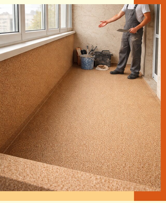 Утепление балкона жидкой пробкой в Сорочинске от 3770 руб/м² под ключ | ТепломастерСрч