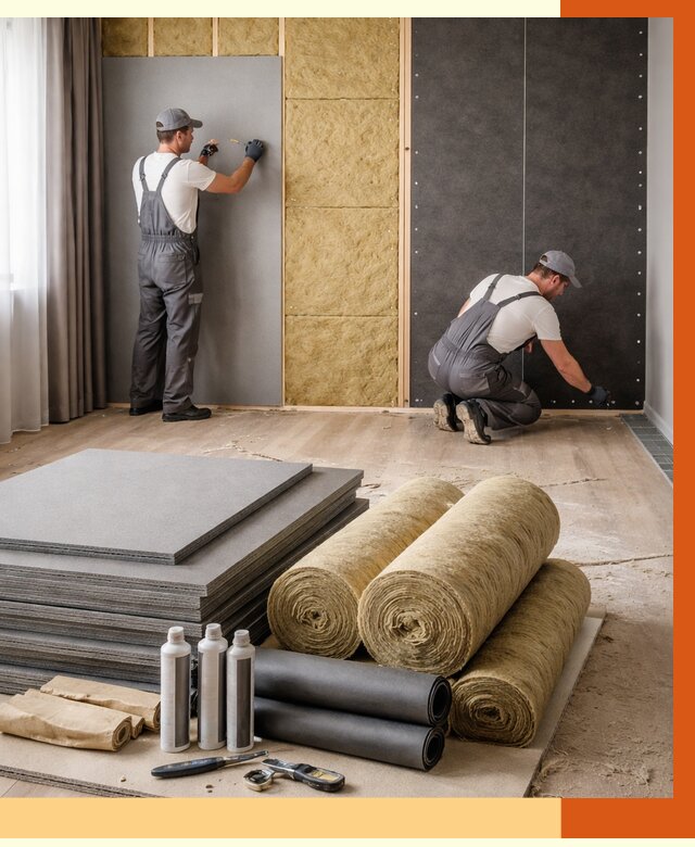 Шумоизоляция дома в Сорочинске от 4648 руб/м2 — комплексная звукоизоляция под ключ | ТепломастерСрч