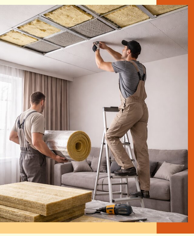 Шумоизоляция потолка в Сорочинске от 2324 руб. под ключ | Профессионально — ТепломастерСрч