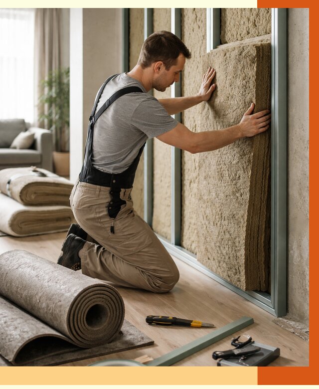 Шумоизоляция перегородок в Сорочинске от 1704 руб. за м2 — ТепломастерСрч