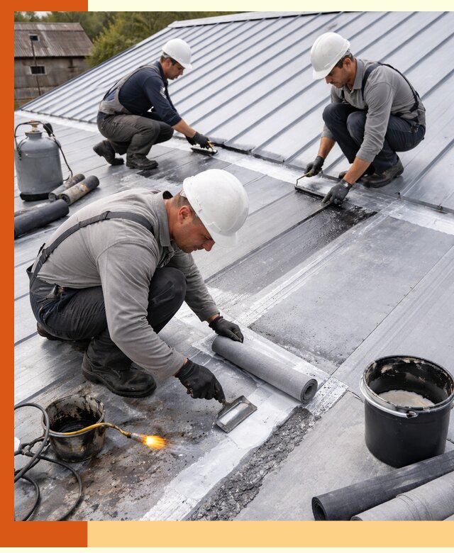 Гидроизоляция металлической кровли с гарантией в Сорочинске