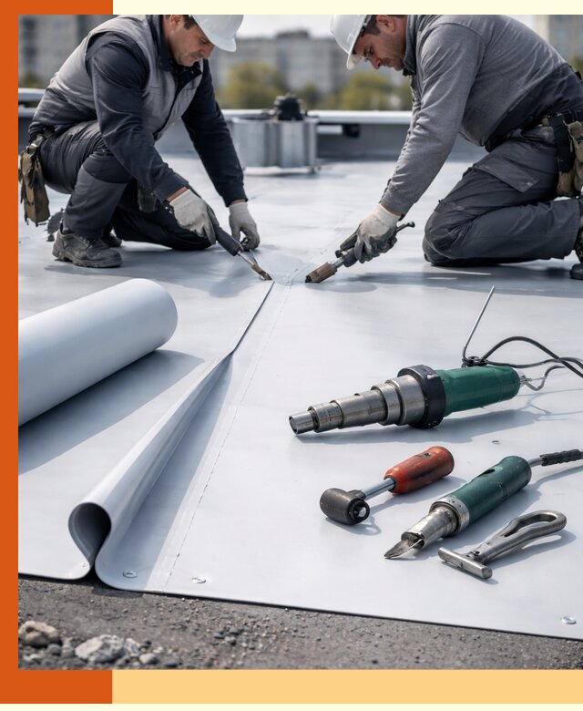 Гидроизоляция мембранной кровли в Сорочинске: монтаж и ремонт быстро