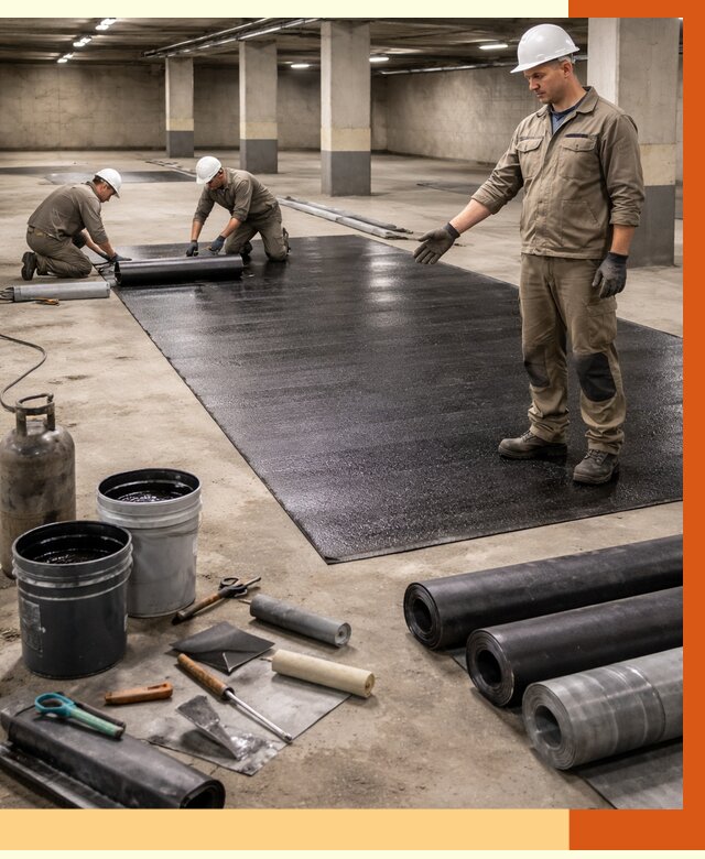 Гидроизоляция паркинга в Сорочинске от 1239 руб/м² — профессиональная защита | ТепломастерСрч