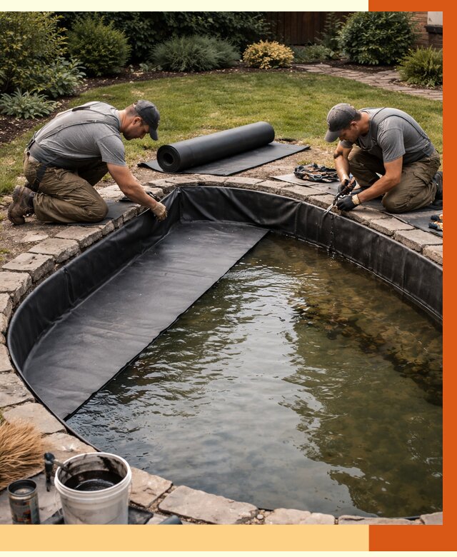 Гидроизоляция пруда в Сорочинске от 15492 руб. под ключ | ТепломастерСрч профессионально