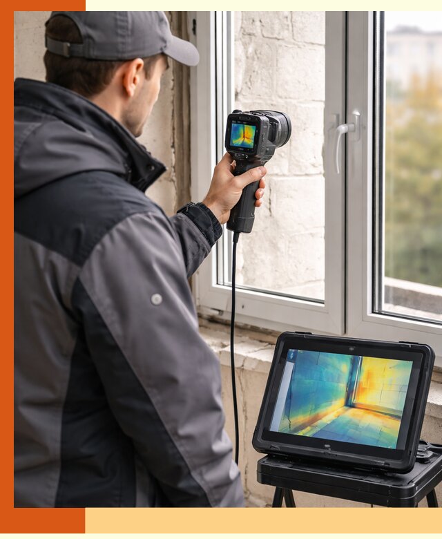 Тепловизионное обследование дома в Сорочинске для выявления утечек тепла