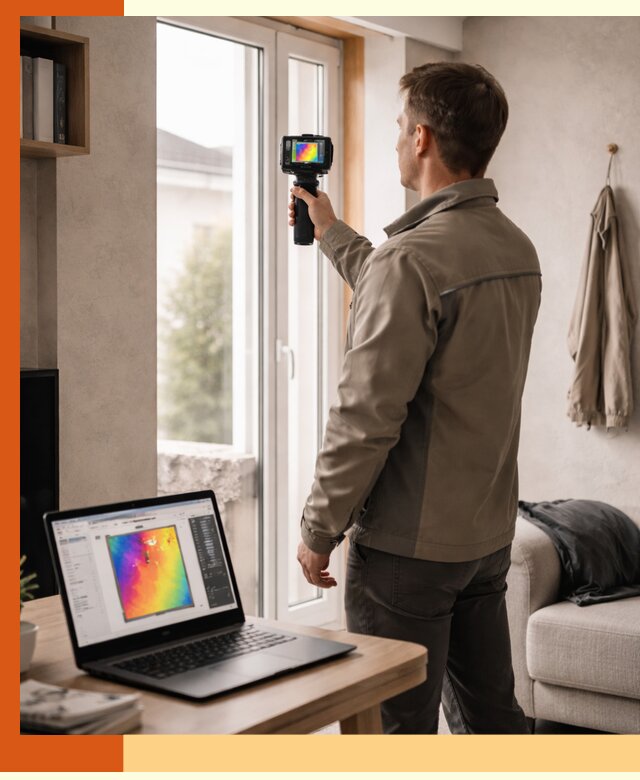 Тепловизионное обследование квартиры в Сорочинске для поиска утечек тепла