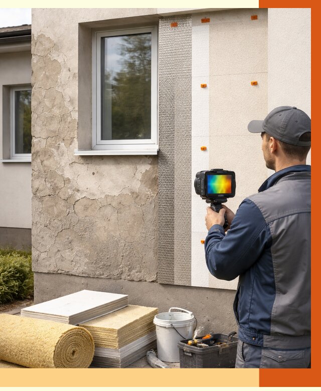 Тепловизионное обследование фасада в Сорочинске от 4648 руб. под ключ | ТепломастерСрч