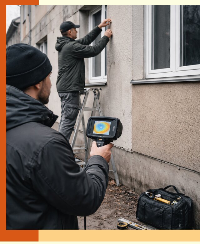 Тепловизионное обследование фасада в Сорочинске для выявления дефектов