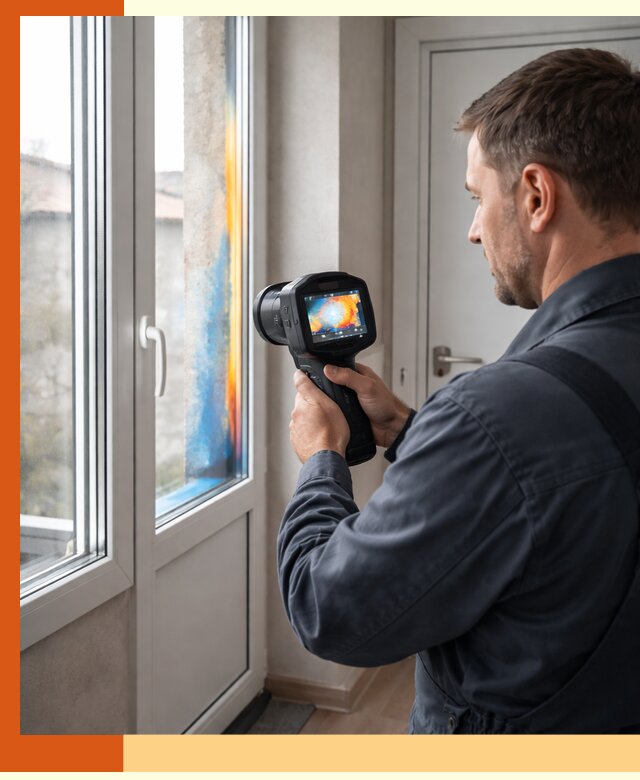 Тепловизионное обследование окон и дверей в Сорочинске