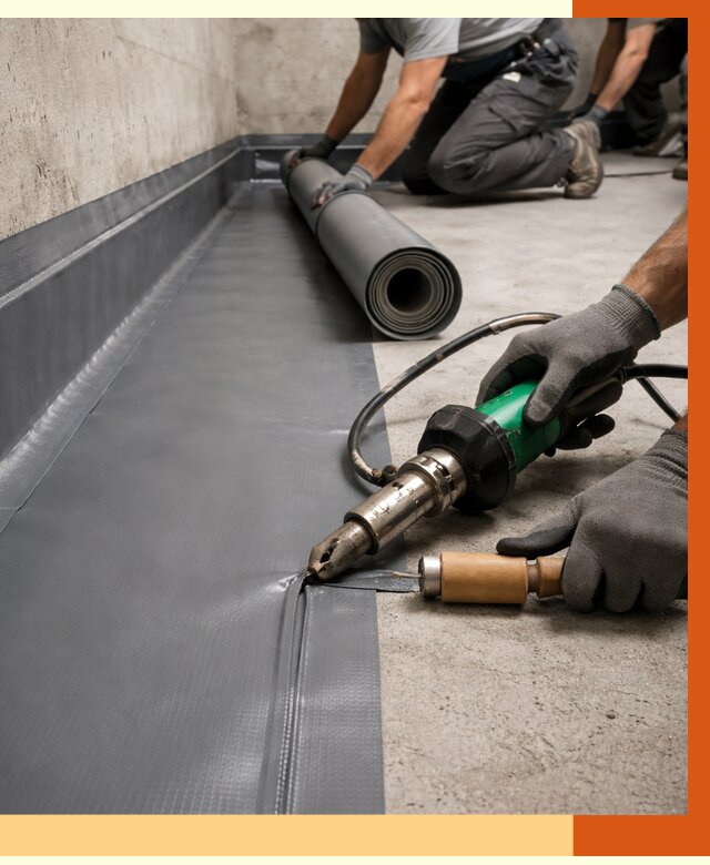 Монтаж гидроизоляционной мембраны в Сорочинске от 1028 руб/м2 | ТепломастерСрч
