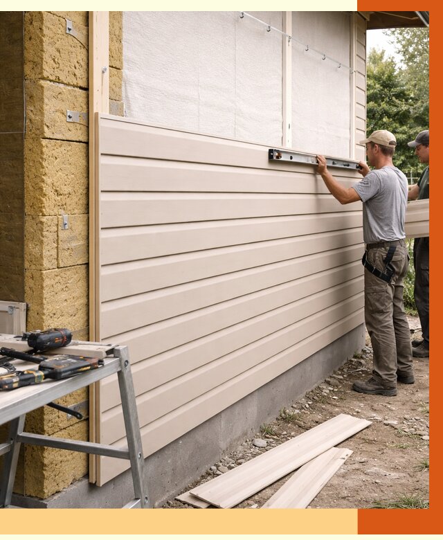 Монтаж сайдинга после утепления в Сорочинске от 1911 руб. — обшивка и облицовка | ТепломастерСрч